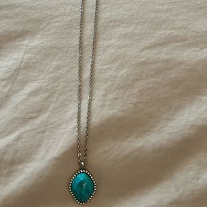 C&l necklace silver with turquoise stone